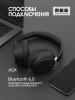 Беспроводные наушники MEG HWA200BL, Bluetooth 6.0, до 60ч, ANC Hybrid, Multipoint, LowLatency,черный