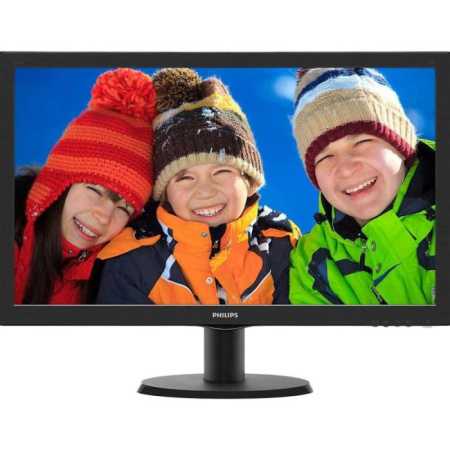 Монитор 23,6" PHILIPS 243V5QHABA (00/01) 1920x1080/60Гц/MVA/Black 